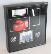 Muhammed Ali. A signed Everlast boxing glove, in presentation display case, provenance; Online