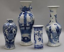 Four late 19th century Chinese vases