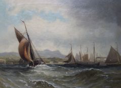 Late 19th century English Schooloil on canvasFishing boat leaving harbour9 x 12in.