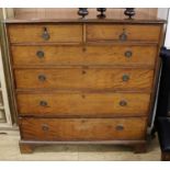 A George III mahogany chest, W.111cm