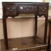 A George III mahogany lowboy, W.73cm