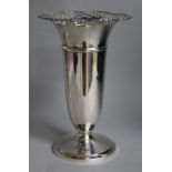 A George V pierced silver vase, Sheffield 1919, 9ozs