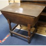 An 18th century elm dough bin, W.80cm