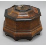 An early 19th century Dutch parquetry tobacco box and cover