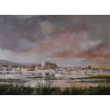 Michael ManceOil on canvasChurch view from across the harboursigned and dated 8991 x 121cm