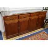 A Chinese hardwood side cabinet, W.183cm