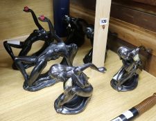 Six Prinkwash figurines