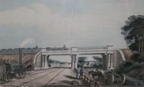 Ackermann Publ,Coloured aquatintView of the Intersection Bridge on the line of the St Helens and