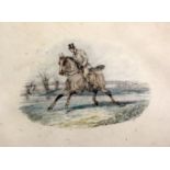 Henry Alken Jnr (1810-1894)pencil and watercolourGentleman horse rider in a landscapesigned9 x