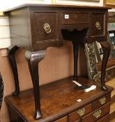 An early 18th century style oak lowboy, W.77cm