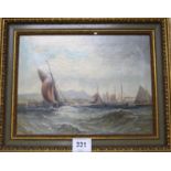 Late 19th century English Schooloil on canvasFishing boat leaving harbour9 x 12in.