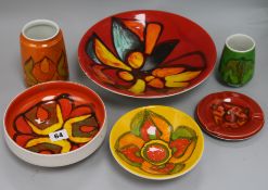 A group of Poole pottery Delphis