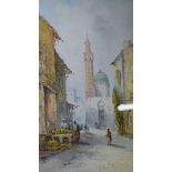 Paul. H. EllisWatercolourCairo Street scenesigned44 x26cm