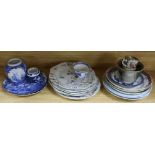 A collection of 18th century and later Chinese porcelain plates