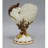 A Royal Worcester shell vase