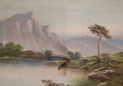 B.WardOil on boardLoch scene and a river scene by T.Watts38 x 48cm