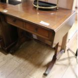 A late 19th century mahogany sofa table, W.78cm