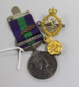 A Queen Elizabeth general service medal with Cyprus bar to Sergeant M. J. Hall of W.R.A.C and two