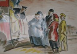 Edward ArdizzonelithographThe Bus Stop45 x61cm unframed