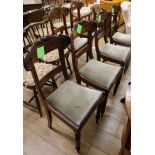 A set of six William IV mahogany dining chairs