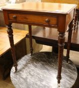 A Victorian mahogany occasional table and two pine bedside cupboards