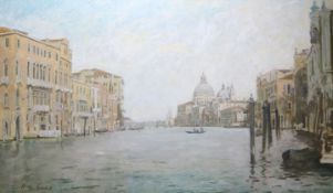 R.G. Gives,Oil on canvasView of the Grand Canal, Venicesigned60 x 100cm
