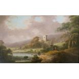 Early 19th century English Schooloil on panelKirkstall Abbey17 x 27cm