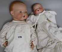 Two Armand Marseille bisque headed dolls