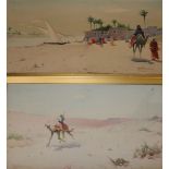 A pair of watercolours of Arab scenessigned G. Holden and dated 191420 x 41cm unframed