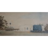 Manner of William Daniell,WatercolourArchitectural view of Indian villa18 x 33cm