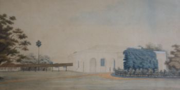 Manner of William Daniell,WatercolourArchitectural view of Indian villa18 x 33cm