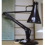 An adjustable metal lamp