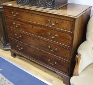 A George III mahogany chest, W.115cm