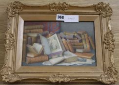 Frederick SpencerwatercolourStill life of bookssigned17 x 25cm