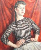 Bernard Hailstone (1910-1987)oil on canvasHalf length portrait of a seated womansigned and dated '