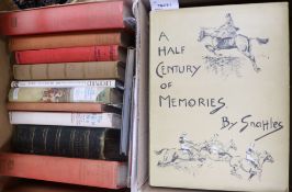 'Snaffles', A Half Century of Memories, signed and a collection of mainly equestrian books,a