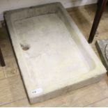 An 18th century limestone sink, 87 x 57cm