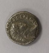 An ancient Roman coin: Alexandria mint, tetradrachm, Nero and Poppaea.