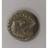 An ancient Roman coin: Alexandria mint, tetradrachm, Nero and Poppaea.