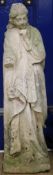 A reconstituted stone garden figure H.86cm
