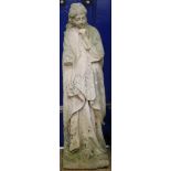 A reconstituted stone garden figure H.86cm