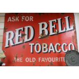 A Red Bell Tobacco enamel sign