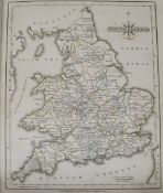 CARY, JOHN - NEW AND CORRECT ENGLISH ATLAS, quarto, burr calf, front board detached, engraved