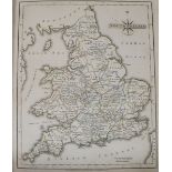 CARY, JOHN - NEW AND CORRECT ENGLISH ATLAS, quarto, burr calf, front board detached, engraved