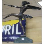 A bronze of an Art Deco style dancer