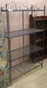 A wrought iron rack W.97cm