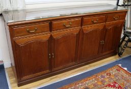 A Chinese hardwood side cabinet, W.183cm