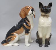 A Beswick model of a dog and a cat