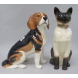 A Beswick model of a dog and a cat