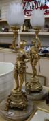 A pair of figurative knight table lamps